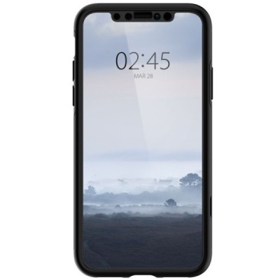 Apple iPhone Xs Max „Spigen“ Thin Fit 360 melns futrālis + ekrāna aizsargstikls / Vacins.lv