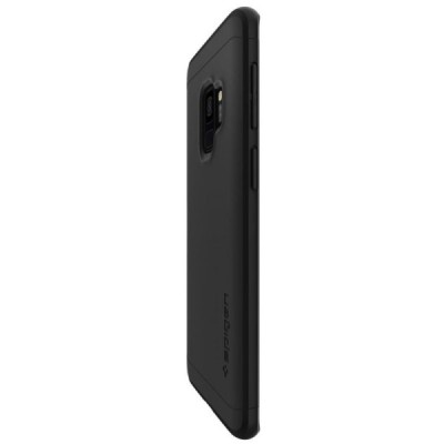 Samsung Galaxy S9 (G960) „Spigen“ Thin Fit 360 melns futrālis + ekrāna aizsargstikls / Vacins.lv
