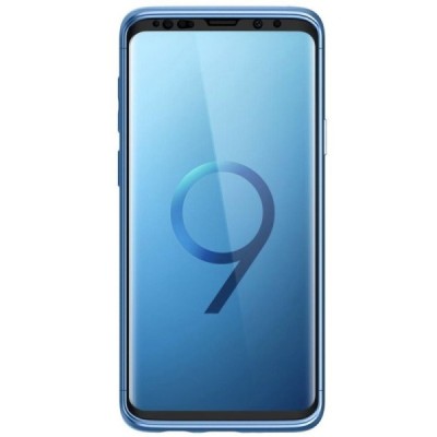 „Spigen“ Thin Fit 360 plastikinis Samsung Galaxy S9 (G960) mėlynas dėklas - nugarėlė + apsauginis ekrano stiklas / Priedai.lt