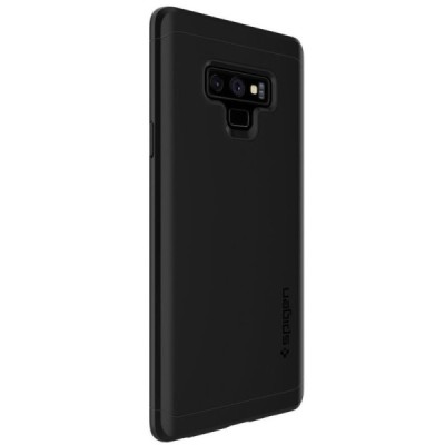 Samsung Galaxy Note 9 (N960F) „Spigen“ Thin Fit 360 melns futrālis + ekrāna aizsargstikls / Vacins.lv