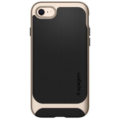 „Spigen“ Neo Hybrid Herringbone sustiprintos apsaugos Apple iPhone 7 (iPhone 8) auksinis kieto silikono (TPU) ir plastiko dėklas