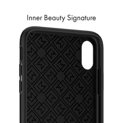 Apple iPhone X (iPhone Xs) „Spigen“ La Manon Classy melns cieta silikona apvalks / vacins.lv