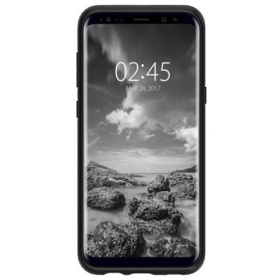 Samsung Galaxy S8 (G950) „Spigen“ Liquid Air melns cieta silikona apvalks / vacins.lv