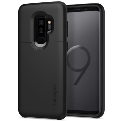 Samsung Galaxy S9+ (G965) „Spigen“ Slim Armor CS melns silikons apvalks / vacins.lv
