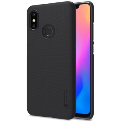 Xiaomi Mi 8 Nillkin Frosted Shield melns plastmasas apvalks / vacins.lv