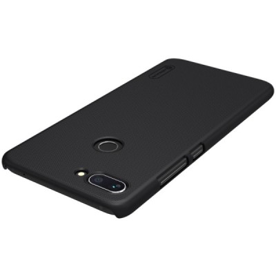 Xiaomi Mi 8 Lite Nillkin Frosted Shield melns plastmasas apvalks / vacins.lv