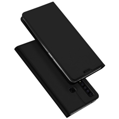 „Dux Ducis“ Skin serijos Samsung Galaxy A9 2018 (A9 Star Pro) juodas odinis atverčiamas dėklas / Priedai.lt