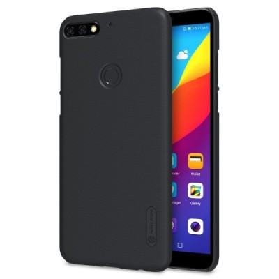 Huawei Honor 7C Nillkin Frosted Shield juodas plastikinis dėklas / Priedai.lt