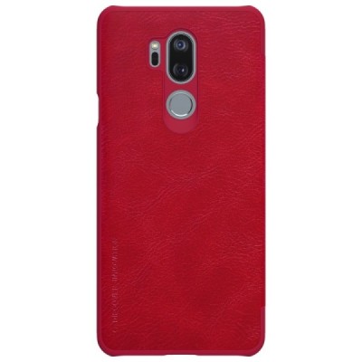 Greznais „Nillkin“ Qin sērijas ādas atvērams sarkans LG G7 ThinQ maciņš / Vacins.lv