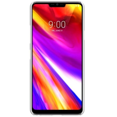 LG G7 ThinQ Nillkin Frosted Shield balts plastmasas futrālis + ekrāna aizsargplēve / Vacins.lv