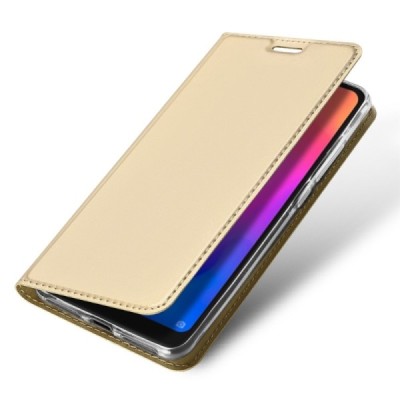 Xiaomi Redmi 6 Pro (Mi A2 Lite) „Dux Ducis“ Skin sērijas zelta ādas atvērams maciņš / Vacins.lv