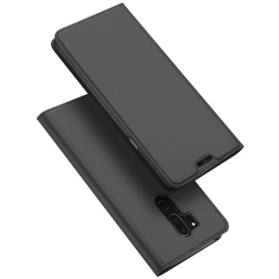 LG G7 ThinQ „Dux Ducis“ Skin sērijas melns ādas atvērams maciņš / Vacins.lv