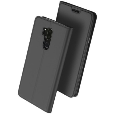 LG G7 ThinQ „Dux Ducis“ Skin sērijas melns ādas atvērams maciņš / Vacins.lv