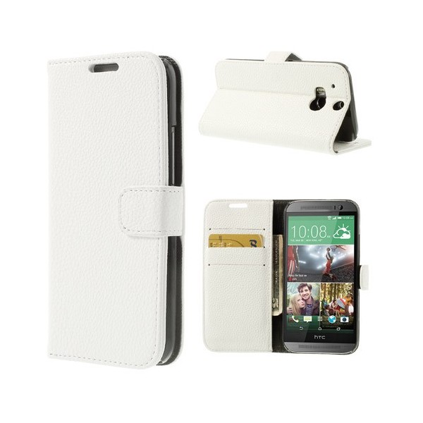 „Lychee“ atverčiamas dėklas - baltas (One M8 / One M8s)