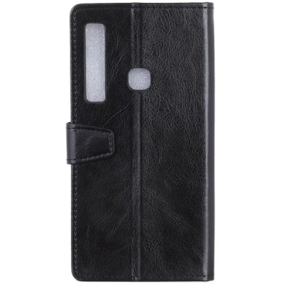 Samsung Galaxy A9 2018 (A9 Star Pro) atverčiamas juodas odinis dėklas, knygutė - piniginė / Priedai.lt