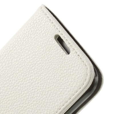 „Lychee“ HTC One M8 baltas odinis atverčiamas dėklas / Priedai.lt