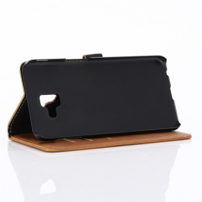 Samsung Galaxy J6+ 2018 (J610) atvēramais ādas brūns retro maciņš (maks) / Vacins.lv