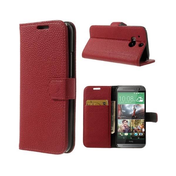 „Lychee“ atverčiamas dėklas - raudonas (One M8 / One M8s)