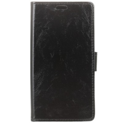 Xiaomi Mi 8 Lite atverčiamas juodas odinis dėklas - piniginė / Priedai.lt