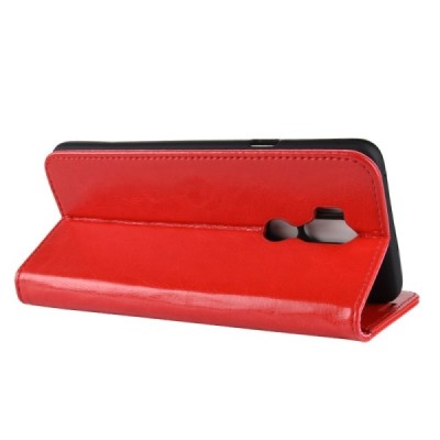 LG G7 ThinQ atvēramais ādas sarkans maciņš (maks) / Vacins.lv