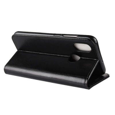 Xiaomi Mi 8 atvēramais ādas melns maciņš (maks) / Vacins.lv