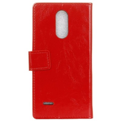 LG K11 2018 (X410EO) atvēramais ādas sarkans maciņš (maks) / Vacins.lv