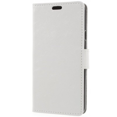 LG Q7 atvēramais ādas balts maciņš (maks) / Vacins.lv