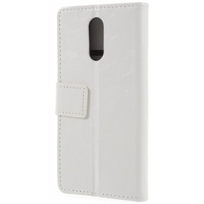 LG Q7 atvēramais ādas balts maciņš (maks) / Vacins.lv