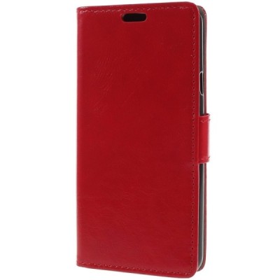 LG Q7 atvēramais ādas sarkans maciņš (maks) / Vacins.lv