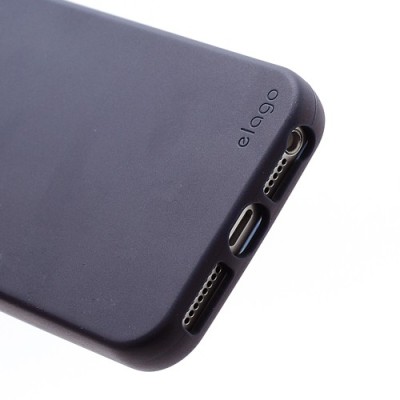 Tamsiai mėlynas „Elago“ kieto silikono Apple iPhone SE (5, 5s) dėklas (dėkliukas) su apsaugine ekrano plėvele / Priedai.lt