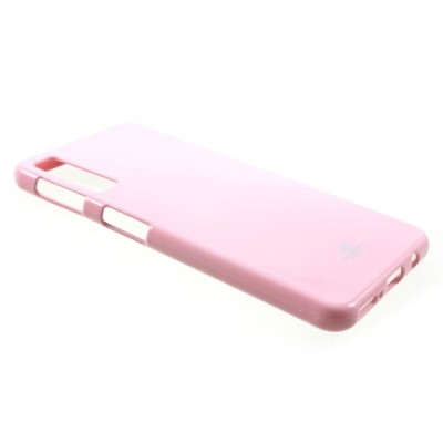 Samsung Galaxy A7 2018 (A750) Mercury šviesiai rožinis kieto silikono (TPU) dėklas / Priedai.lt
