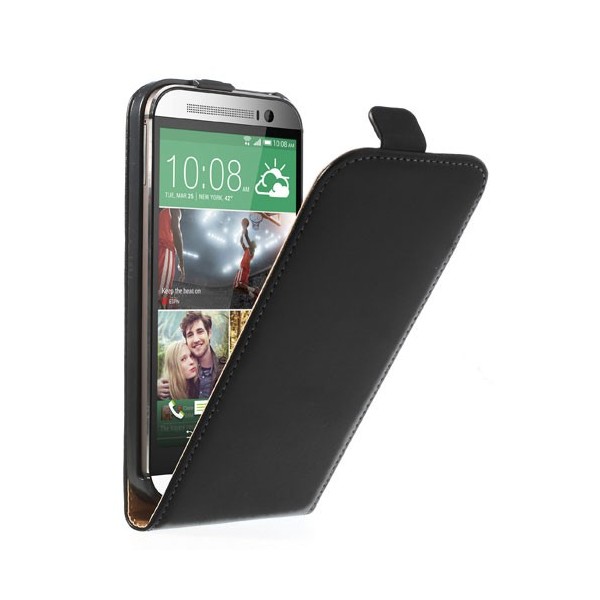 Klasikinis atverčiamas dėklas - juodas (One M8 / One M8s)