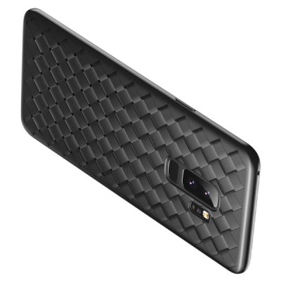 „Baseus“ Weaving Samsung Galaxy S9+ (G965) juodas kieto silikono dėklas / Priedai.lt