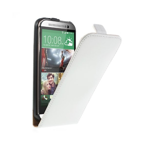 Klasikinis atverčiamas dėklas - baltas (One M8 / One M8s)