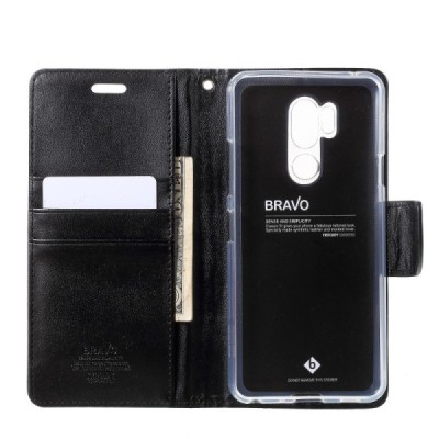 „Mercury“ Bravo Diary LG G7 ThinQ (G710EM) juodas dėklas / Priedai.lt