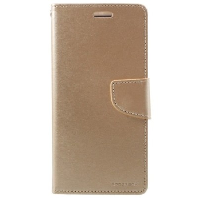 „Mercury“ Bravo Diary LG G7 ThinQ (G710EM) auksinis odinis dėklas / Priedai.lt