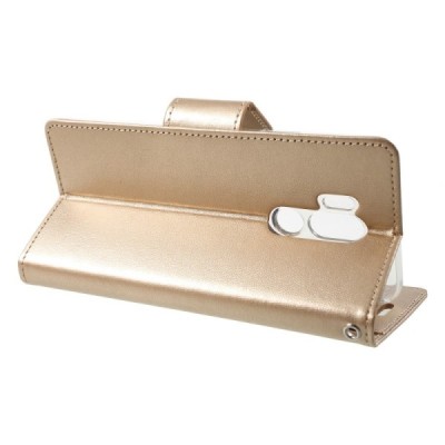 „Mercury“ Bravo Diary LG G7 ThinQ (G710EM) auksinis odinis dėklas / Priedai.lt