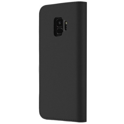 Samsung Galaxy S9 (G960) „Dux Ducis“ Wish sērijas melns ādas atvērams maciņš / Vacins.lv