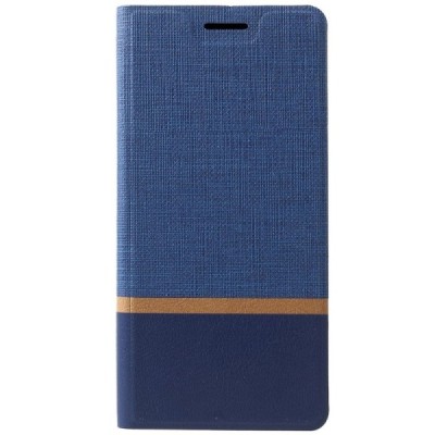 „Cross“ Texture Leather serijos Samsung Galaxy A9 2018 (A9 Star Pro) mėlynas odinis atverčiamas dėklas / Priedai.lt