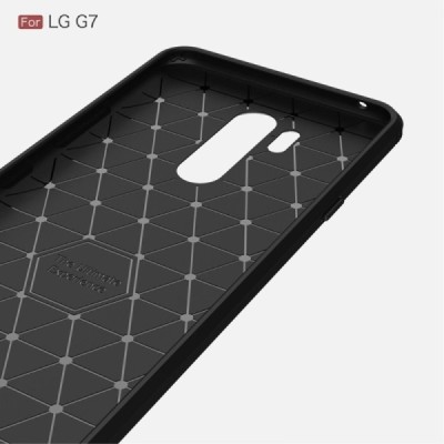 LG G7 ThinQ (G710EM) kieto silikono TPU juodas dėklas - nugarėlė / Priedai.lt