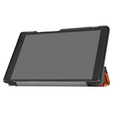 Lenovo Tab4 8 Plus (TB-8704F/N) atvēramais krāsains, pelēks maciņš / Vacins.lv
