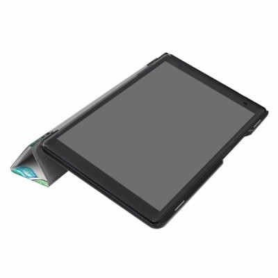 Lenovo Tab4 8 Plus (TB-8704F/N) atverčiamas spalvotas, baltas odinis dėklas - knygutė / Priedai.lt