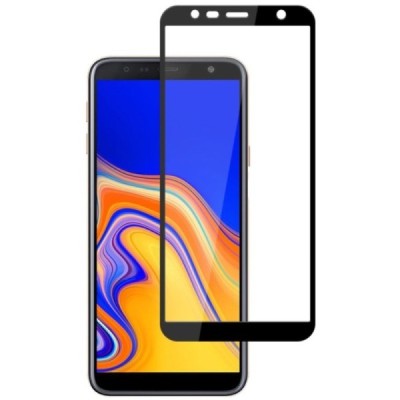 Samsung Galaxy J6+ 2018 (J610) Mocolo Tempered Glass melns ekrāna aizsargstikls / Vacins.lv