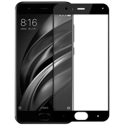 Xiaomi Mi 6 „Mocolo“ 9H Tempered Glass sustiprintos apsaugos juodas pilnai dengiantis apsauginis ekrano stiklas 0,26 mm / Prieda