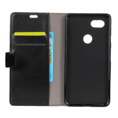 Google Pixel 3 atverčiamas juodas odinis dėklas - piniginė / Priedai.lt