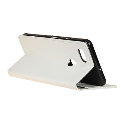 Google Pixel 3 atverčiamas baltas odinis dėklas - piniginė / Priedai.lt