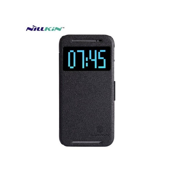 „Nillkin“ Fresh atverčiamas dėklas - juodas (One M8 / One M8s)