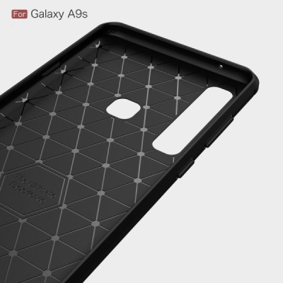 Samsung Galaxy A9 2018 (A9 Star Pro) „Carbon“ kieto silikono TPU juodas dėklas - nugarėlė / Priedai.lt