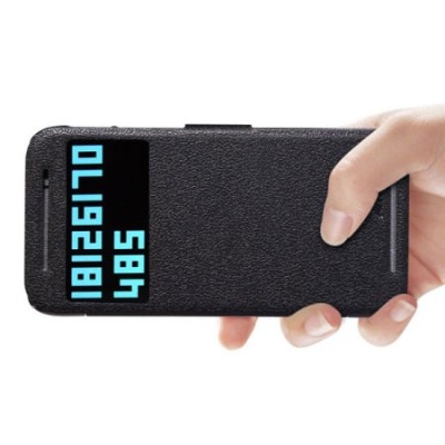 Nillkin Fresh HTC One M8 juodas odinis atverčiamas dėklas / Priedai.lt