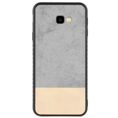 Samsung Galaxy J4+ (J400F) „Bi-Color“ Splicing pelēks, smilšains ādas apvalks / Vacins.lv